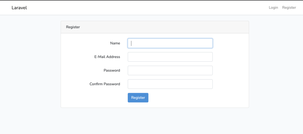 Laravel 8においてログイン機能を実装する。(laravel ui)