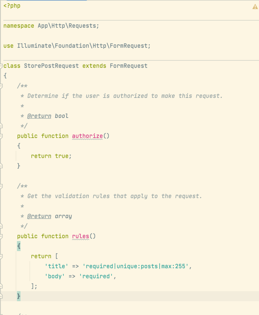 laravel 9にてrequestファイルでオリジナルメッセージを返す方法